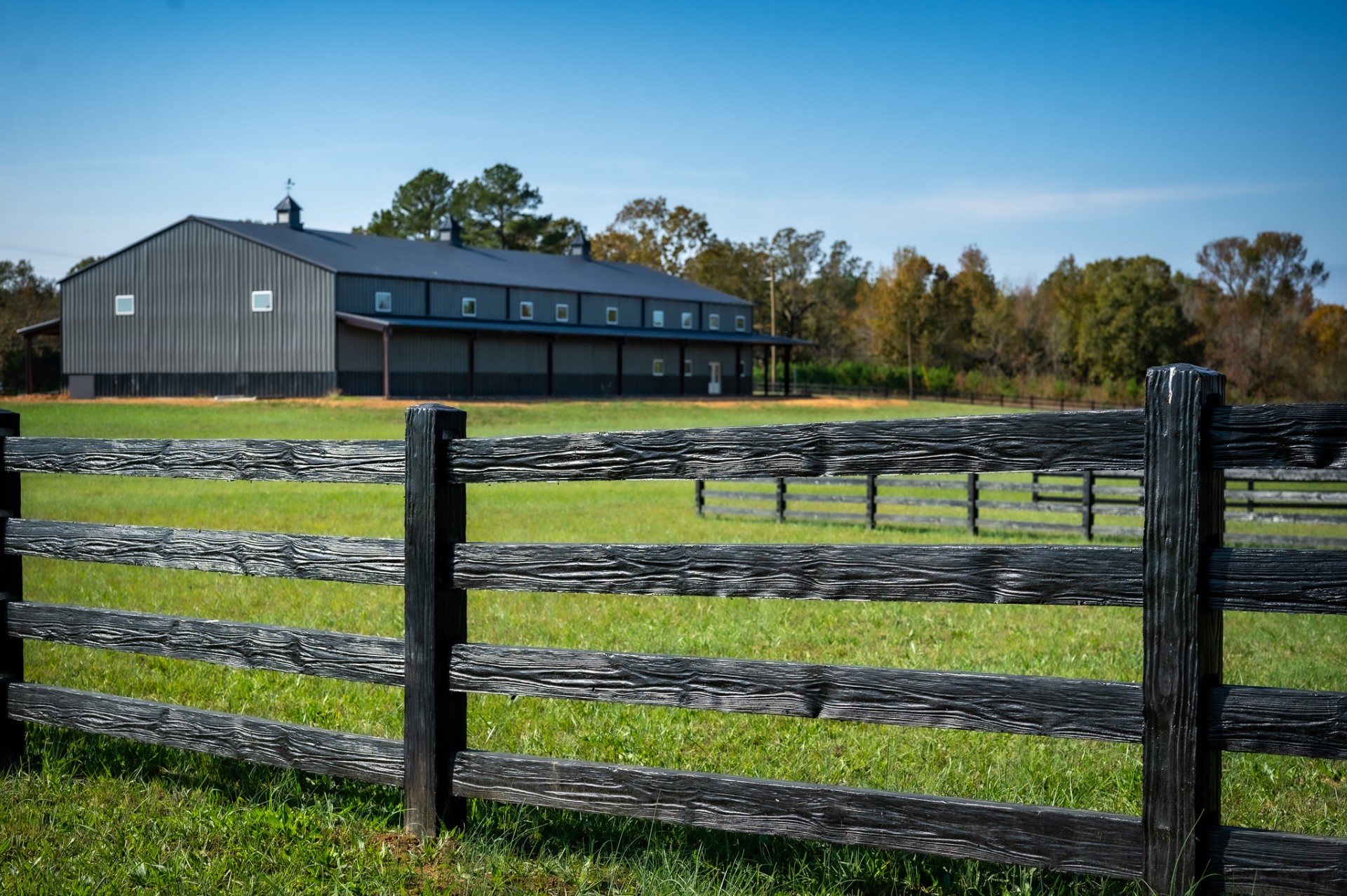 Black Concrete Fence